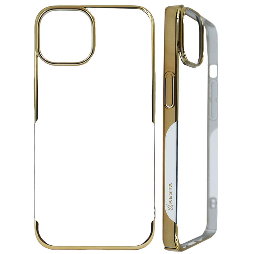 iPhone 14 Cover - Noble Gold Transparent Case (Anti Yellowing Protection)
